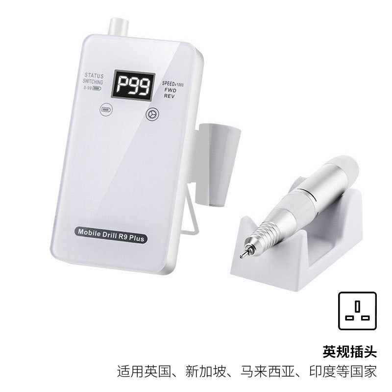 Amoladora de uñas transfronteriza Amoladora de uñas de almacenamiento eléctrico Amoladora de uñas de bajo ruido 30000rpm Despojadora de uñas profesional