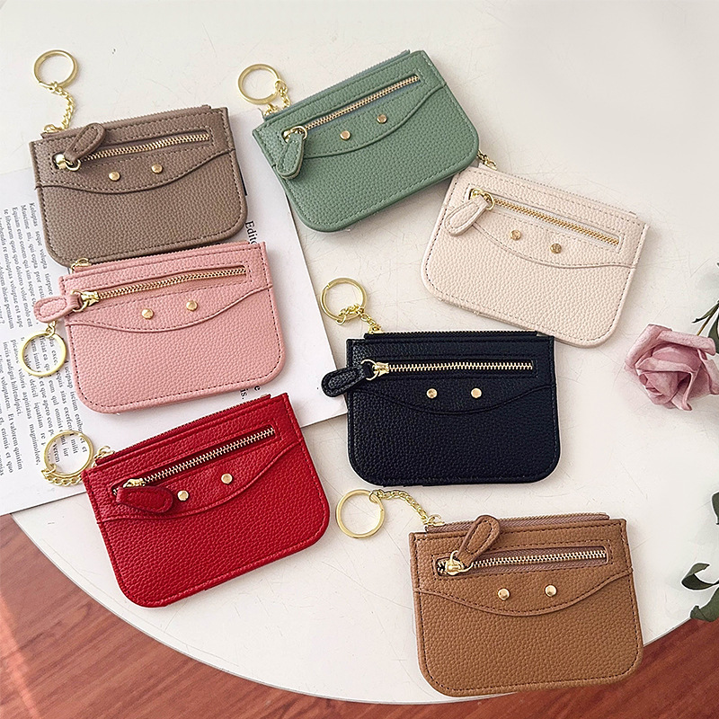 New Wallet Women's Short Exquisite Fashion Small Card Holder Coin Purse Multi-Card Slot European and American Retro Small Wallet Wholesale