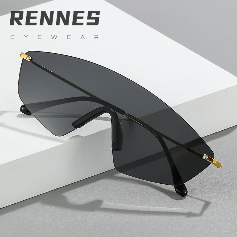 2022 europeo y americano de una sola pieza gafas de sol PC lente ins estilo original diseño personalizado gafas de sol 30083