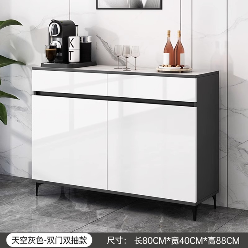 Gabinete de té de lujo ligero, armario de comedor contra la pared, armario de almacenamiento doméstico, armario de almacenamiento moderno y simple, armario de salón