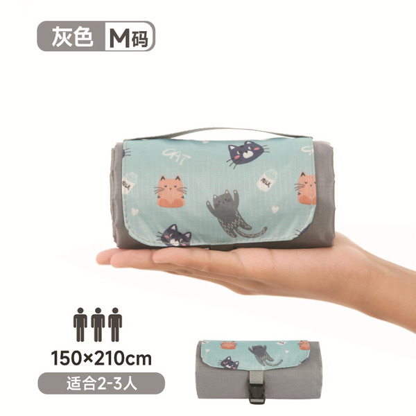 Handheld light and thin beach carpet for traveling for camping