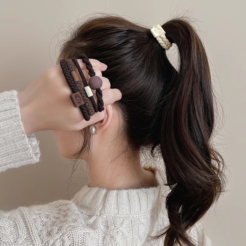 Meilade línea de cabello de color para mujeres 2025 nuevo cabello de caballo de cola de caballo multifuncional correa de goma duradera de alta calidad cabello de niños