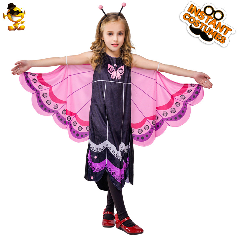 Halloween Niña de los niños danza mariposa hadas princesa vestido cos partido distribución al por mayor