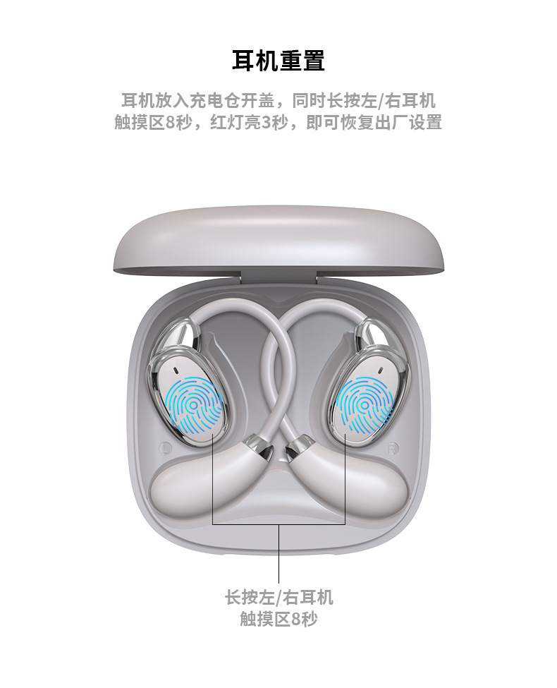Wireless Bluetooth translation headphones, open-ear translator, noise-cancelling, multi-language translation, original factory for cross-border trade pic 17