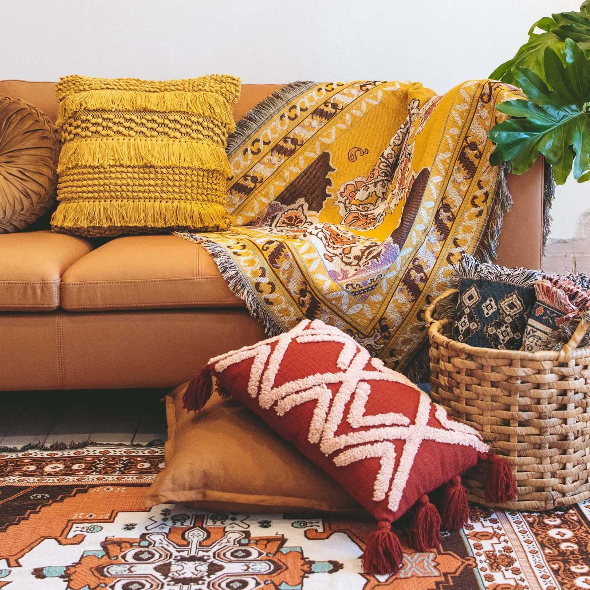 Sofa ins wind camping outdoor picnic thread nap blanket, bohemian blanket_voghion.com