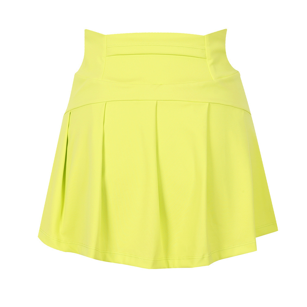 Falda de tenis de nailon estilo Lulu, de alta elasticidad, de seda helada, fina, transpirable, antiexposición, para yoga y deportes, para mujer.