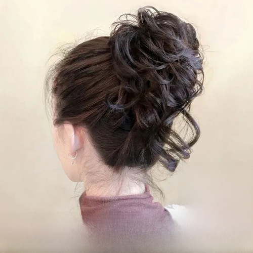 Lazy Long Mustache Wavy Round Twist Hair Band Magic Hair Band for Women Blossom Headband Hair Accessory Fake Hair Band Round Hair Accessory