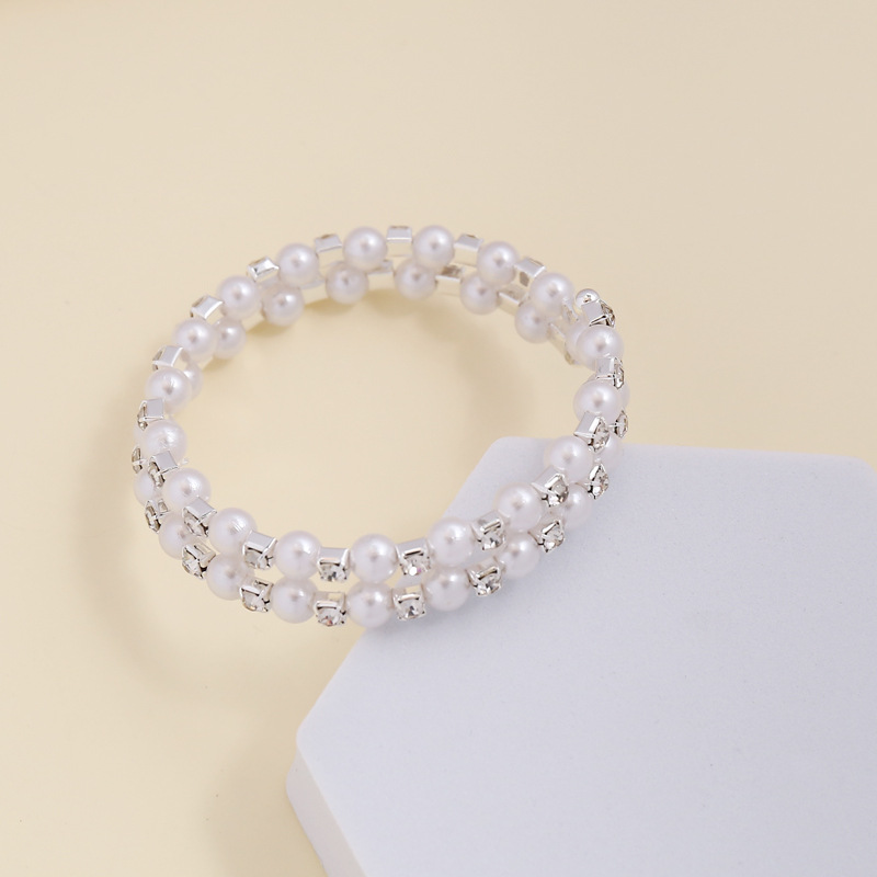 new multilayer pearl elastic braceletpicture9