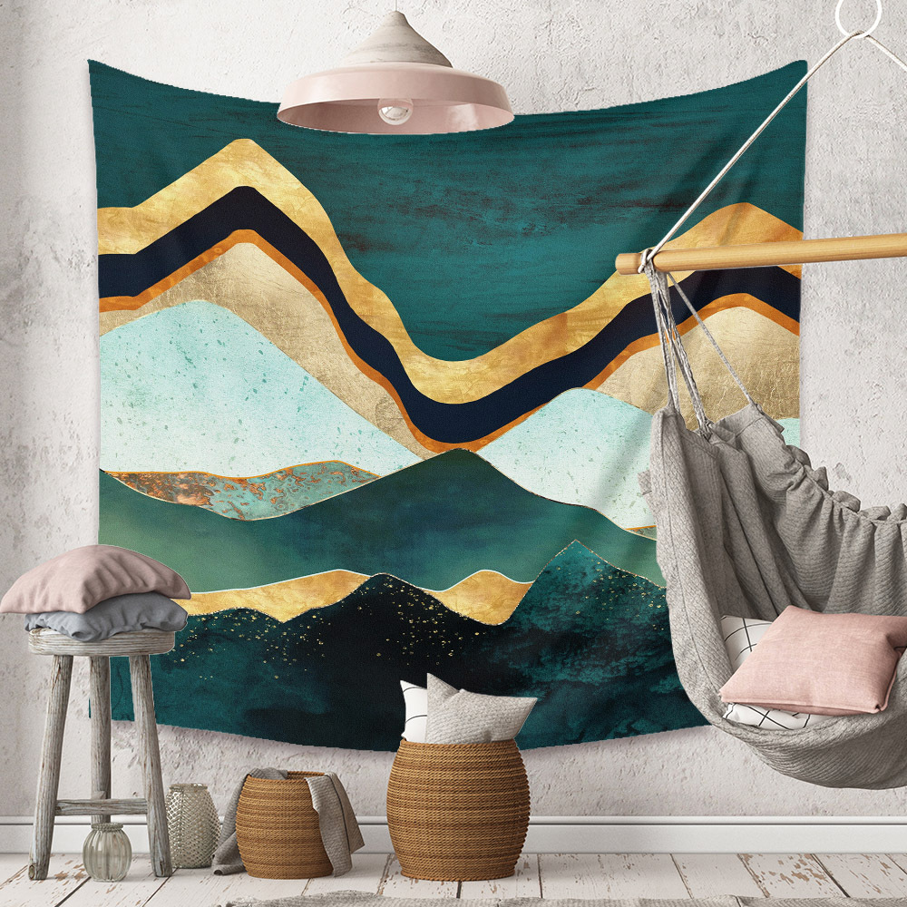 Bohemian Moon Mountain Painting Wall Cloth Decoration Tapestry Wholesale Nihaojewelry display picture 15