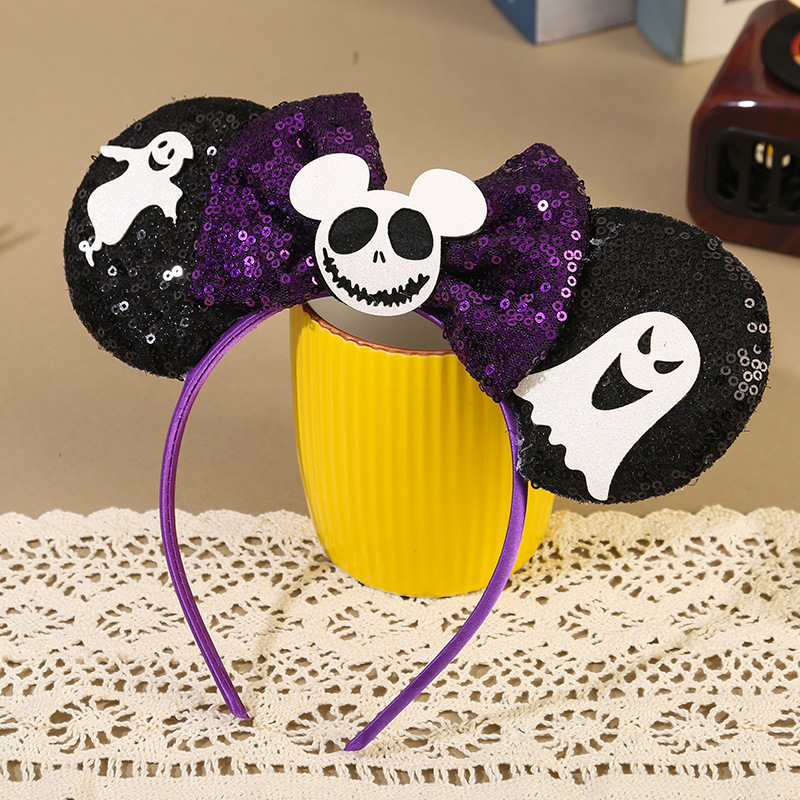 Halloween 2024 nueva decoración de banda de cabello fiesta cosplay cráneo extraña cabeza banda props