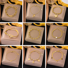 跨境东莞钛钢饰品不掉色新款日韩配饰手链女18k金时尚轻奢高级感