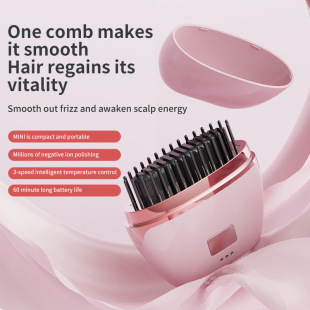 New rechargeable hair straightener wireless portable travel lazy comb negative ion straight roll dual-purpose hair straightener