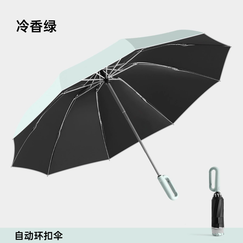 Automatic handheld men's quality windproof umbrella, fully automatic, increased thickness