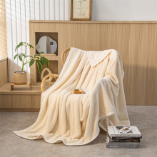 贝贝绒毛毯秋冬季办公室午睡毯空调沙发盖毯子菠萝格珊瑚绒床单