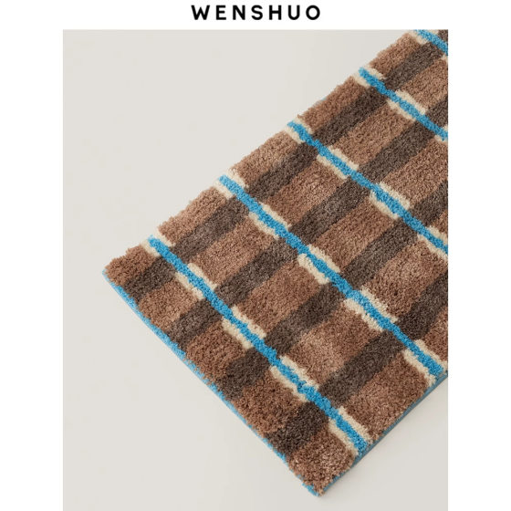 Cross-Border Retro Tufted Imitation Cashmere Carpet Bathroom Toilet Tufted Home Non-Slip Carpet Room Entrance Mat