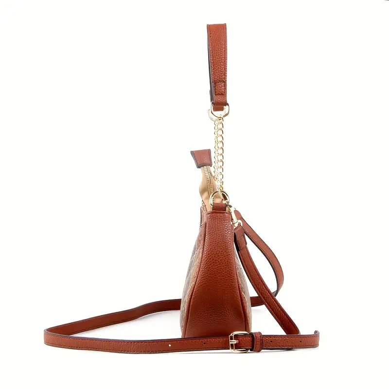 2024 Lingge Printed Art Handbag, Elegant Underarm Bag, Fashionable, Simple, and High Grade Single Shoulder Bag Bottom PU_voghion.com