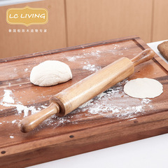 擀麵杖餃子皮實木大號加長乾麵杆面棒家用不粘滾軸壓擀麵棍趕麵棍