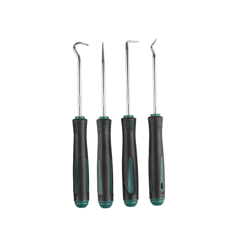 투명봉투에 짧은 후크 4개 세트(짙은 녹색, 검정색)