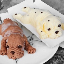 3D Dog Silicone Cake Mold Cute Shar Pei Dog Shape DIY
