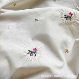 平绣圈圈玫瑰刺绣纯棉绣花汉服diy手工女装儿童衬衫连衣裙服装面
