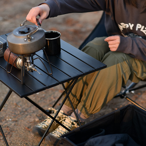 Manufacturer outdoor camping folding table stall aluminum alloy table barbecue portable household egg roll table folding square table