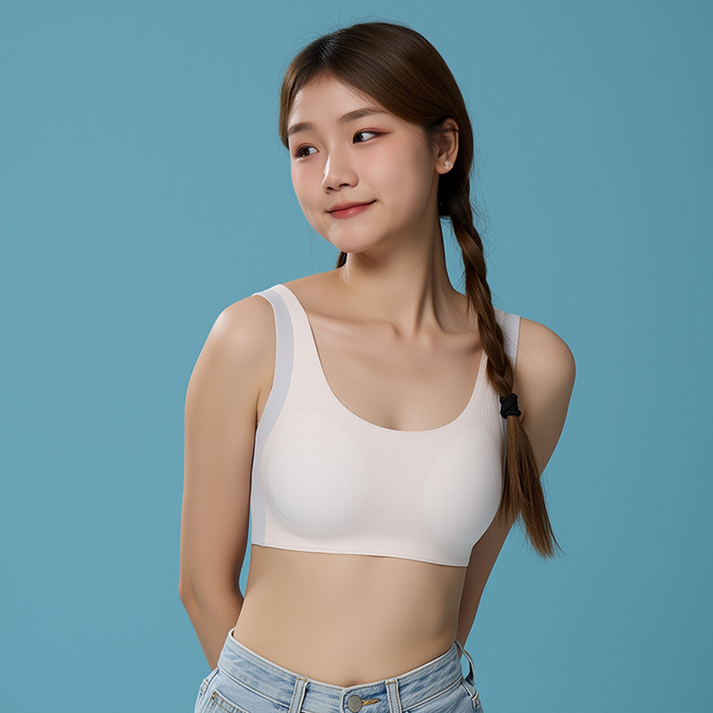 猫人と同じタイプの少女の無痕ベストの発育期の二、三段階の女の子の大きい子供のブラジャーの中学高校の学生の下着|undefined