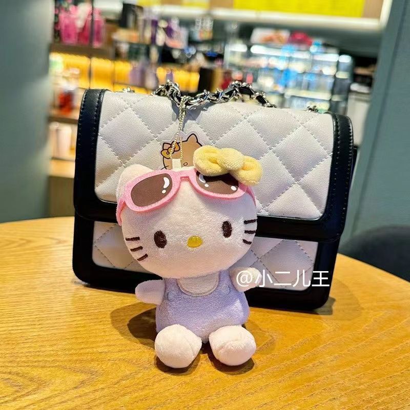 卡通HelloKitty毛衣KT钥匙扣挂件公仔女背包书包装饰凯蒂猫小玩偶|undefined