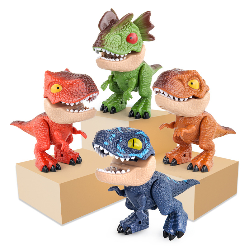 Suministros para estudiantes infantiles sacapuntas borrador traje dibujos animados animal dinosaurio serie desmontaje dinosaurio papelería cinco en uno