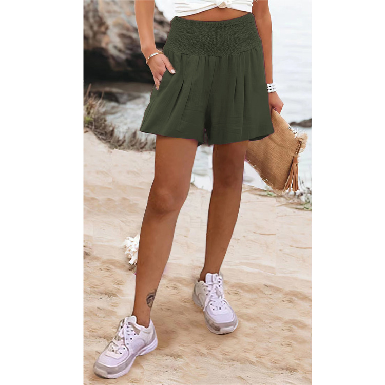 Breathable Function Women's Daily Fashion Solid Color Shorts Patchwork Casual Pants