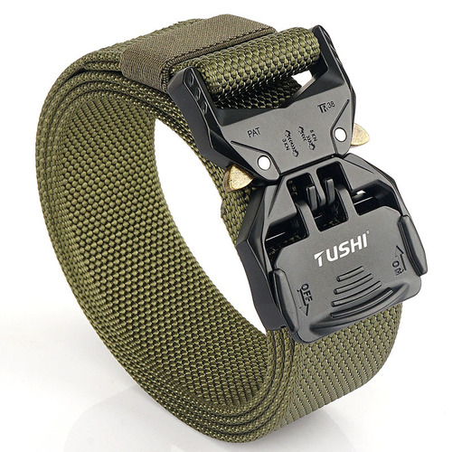 New quick-release buckle men's nylon tactical belt outdoor CS equipment quick-drying pants belt woven belt wholesale