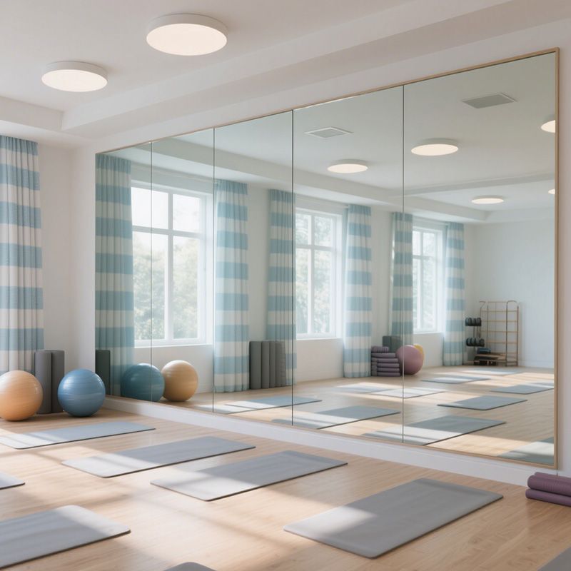 Dance Studio Mirror Wall-Mounted Self-Adhesive Extra-Large Mirror Frameless Home Gym Yoga Dance Mirror