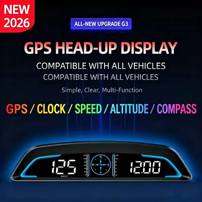 Car HUD Head-Up Display Dedicated GPS Tester Multifunctional Display Clock Smart Dashboard HD G3 (Vehicle HUD) - g3-gps-multifunctional-vehicle-speed-head-up-display-universal-car-model