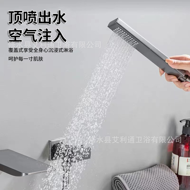 baño de disolución en caliente hidráulico grifo en la pared tipo cascada agua fría y caliente ducha doméstica baño conjunto de ducha