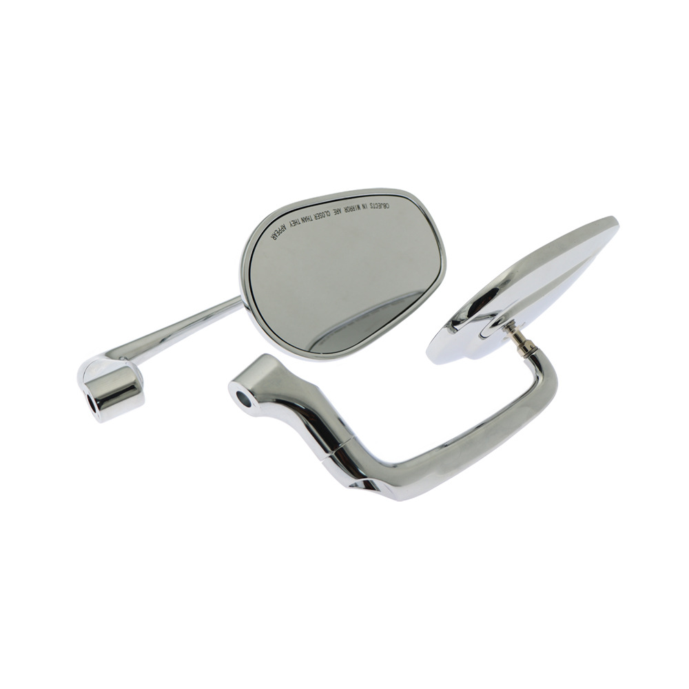 Universal Reversing Mirror Retro Scooter Accessories Modified Aluminum Alloy Oval Rearview Mirror Electric Vehicle Reflector