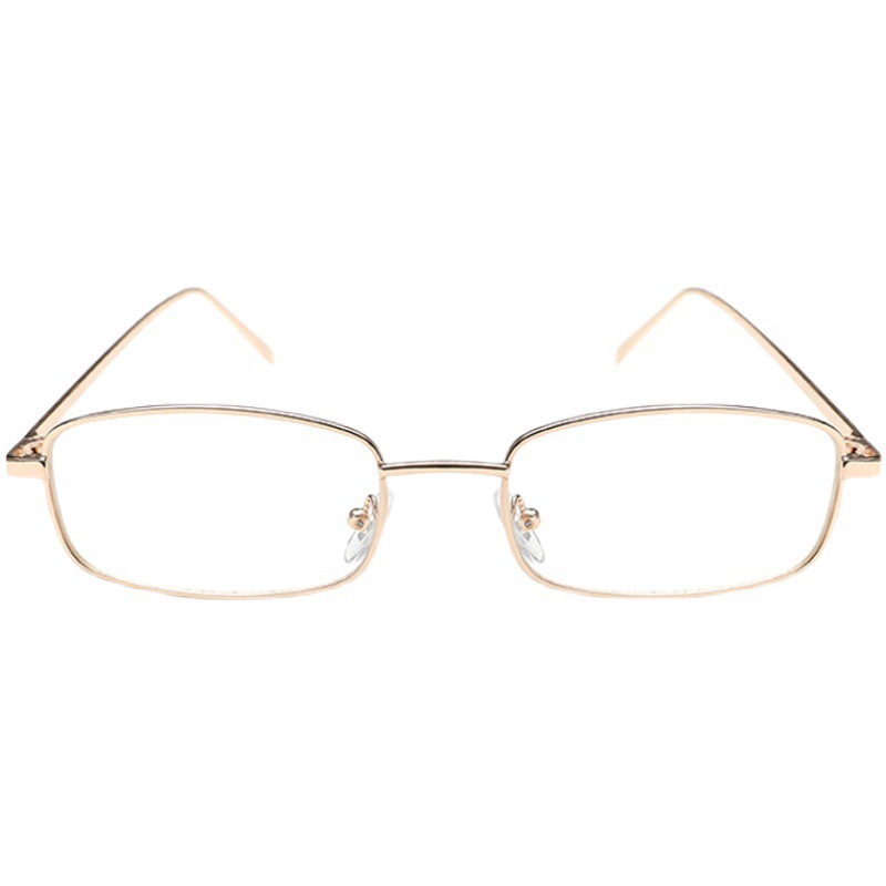 Rectangular glasses unisex, metal frame 3 colors, optional blue‑light lenses