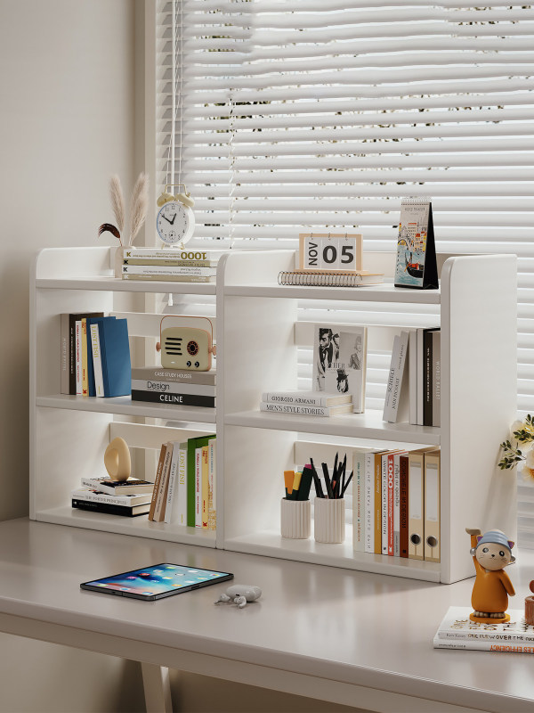 Simple Desktop Storage Rack, Small Elevated Multi-Layer Narrow Bookshelf for Home Use, Book Organizer Rack