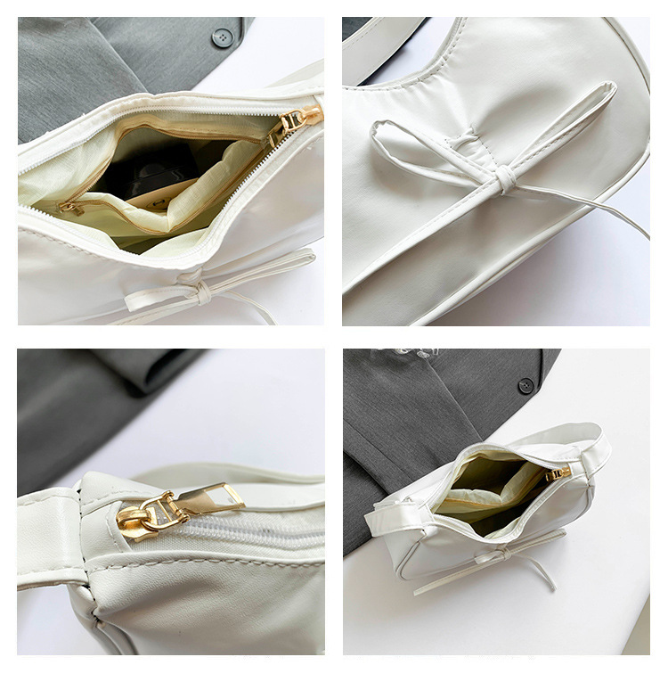 This is a trendy and fashionable single-shoulder crossbody bag with a simple bow design for women's 2024 autumn and winter collection undefined