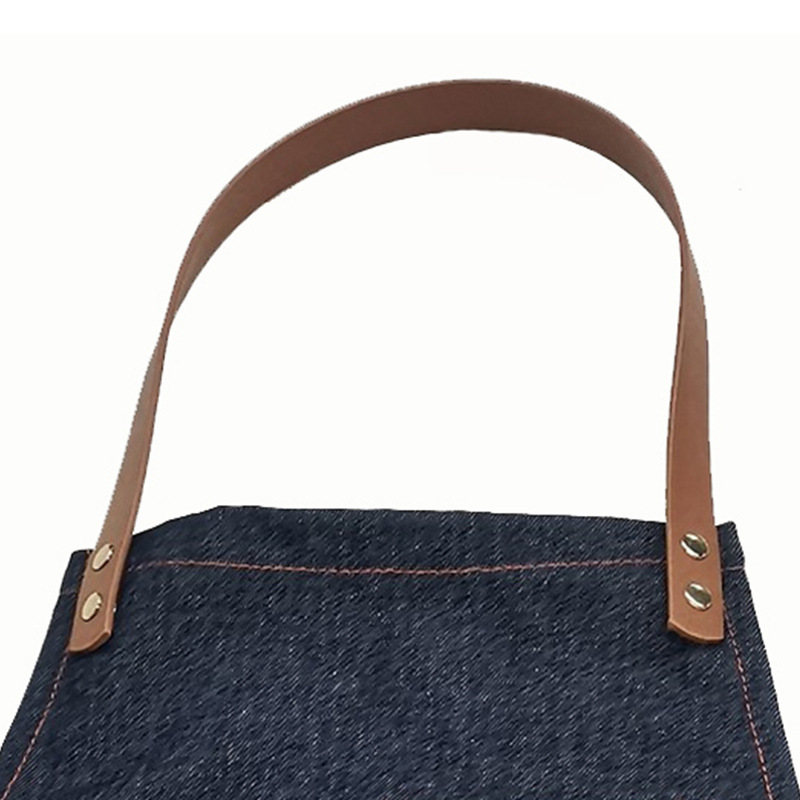 Comercio exterior Denim delantal Barber pintura leche té barista ropa de trabajo cocina delantal del hogar fábrica al por mayor