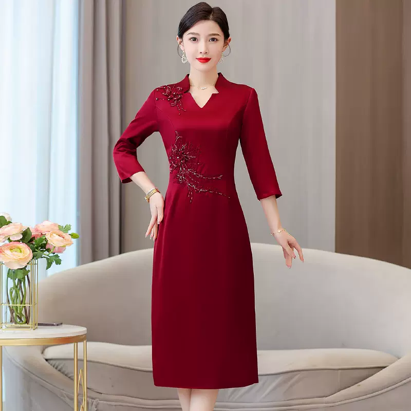 妈妈装结婚礼服新娘妈妈婚宴装宴高级感春秋平时可穿新中式婆婆装
