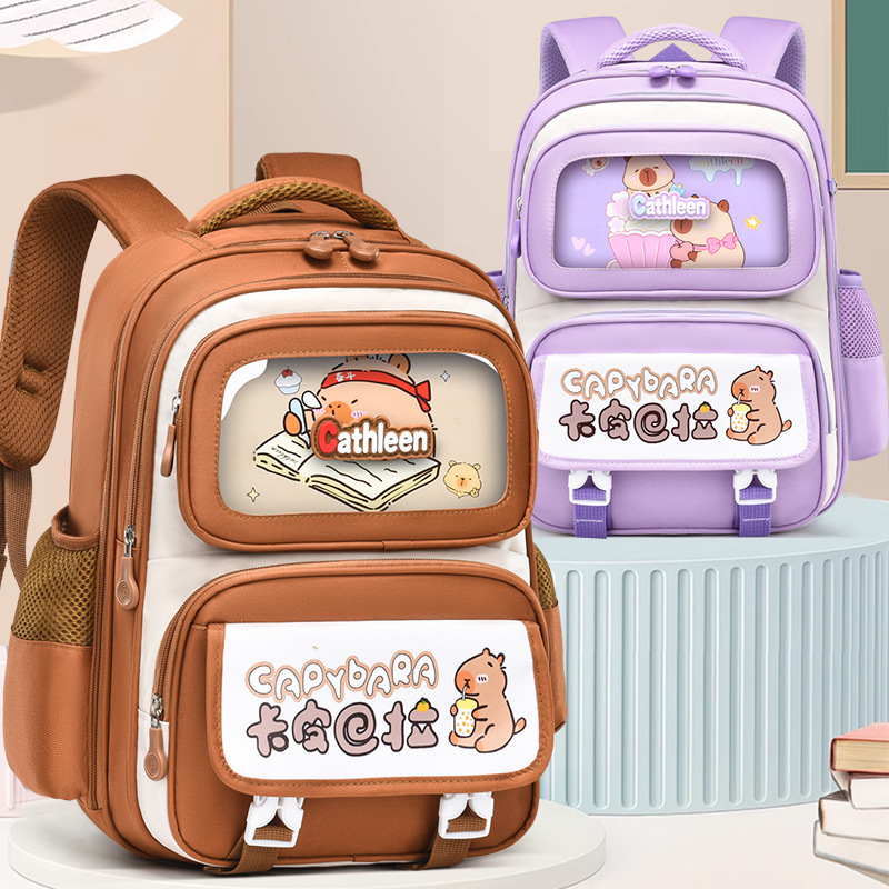 クロスボーダーカピバラ子供のかわいいスクールバッグ通気性バックパック多層大容量耐傷性と耐摩耗性メーカー卸売|undefined