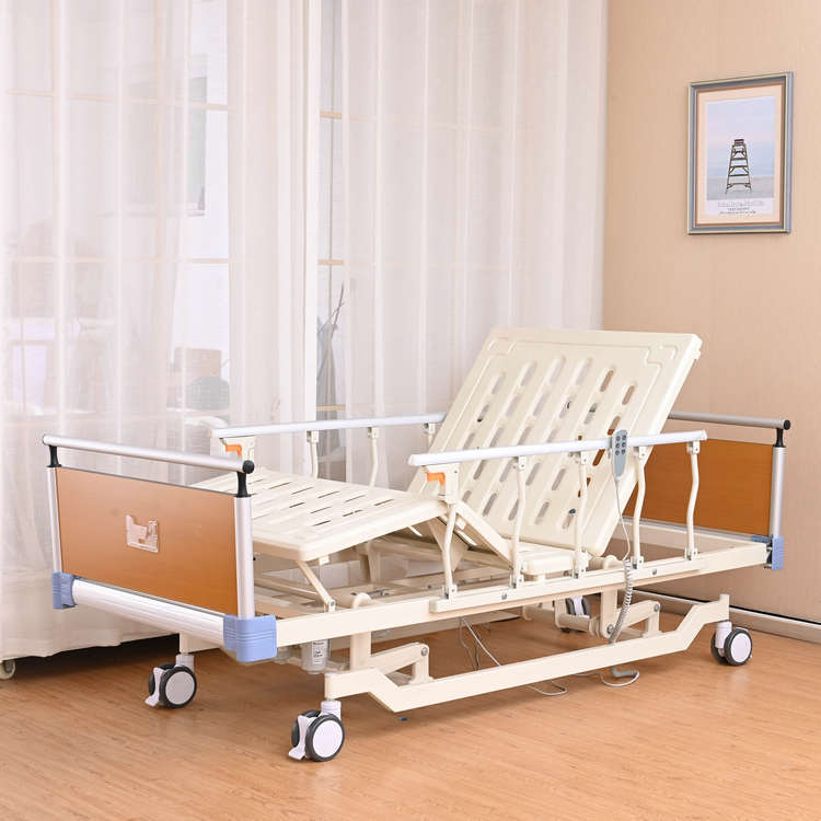 for export electric three function care bed sickbed integrated lifting nursing home bed medical care ultra-low nursing bed