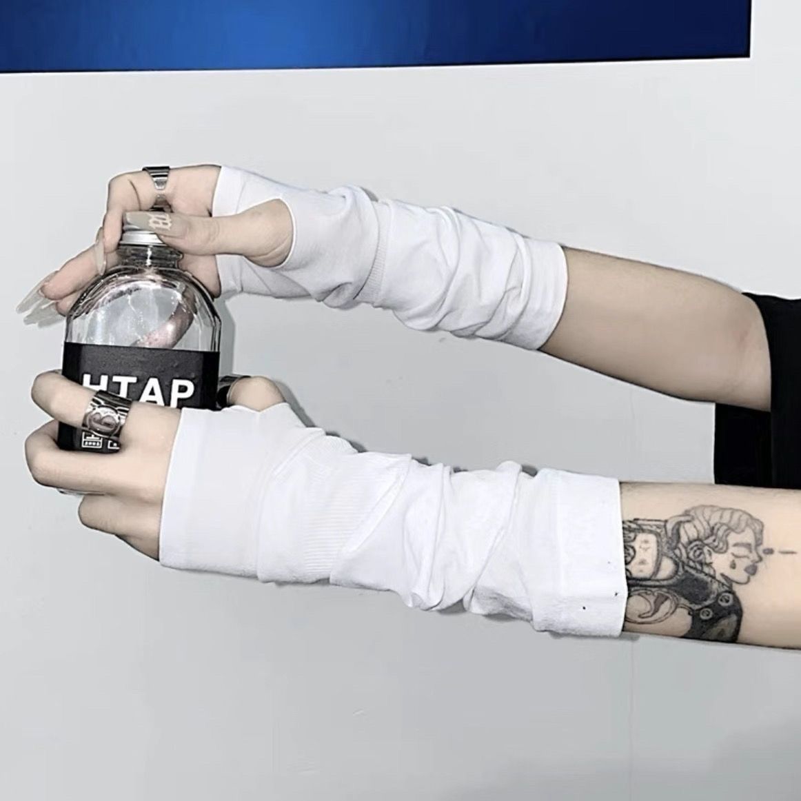 일반 자외선 차단 슬리브 - 흰색