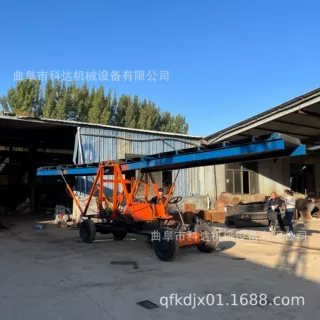 可行走式双翼升降袋装吨包料装卸车用皮带输送机 爬坡皮带输送机