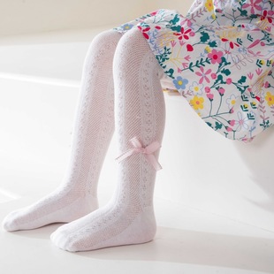 Summer Mesh New Style Lightweight Leggings with Bow Baby Three-Dimensional Heel Leggings