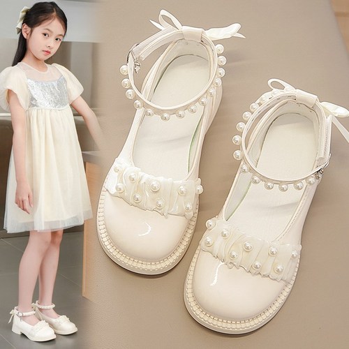 Girls' Leather Shoes Spring and Autumn  New Korean Style Children's Soft Soled Princess Shoes for Big Children, Girls and Elementary School Performance Shoes