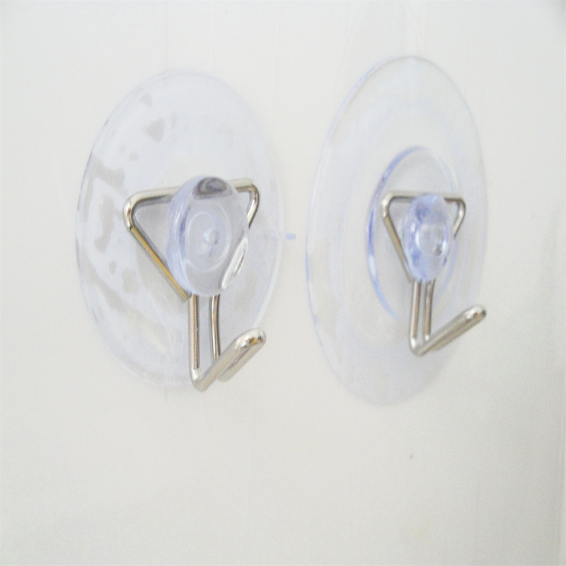 厂家生产玻璃吸盘不锈钢挂钩 双面真空PVC吸盘 全新环保材料