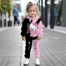 2����ŮͯHello Kitty�ۺ�ƴɫ�������aӡ���OӋ���b�������Bñ�l