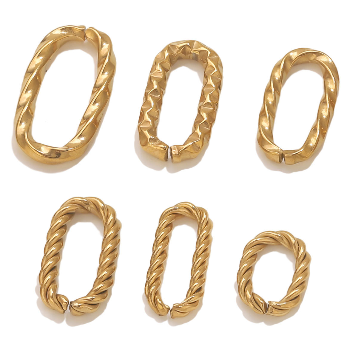 Simple Style, Classic Style Style 1 Piece 304 Stainless Steel Geometric Polished Connector Connector