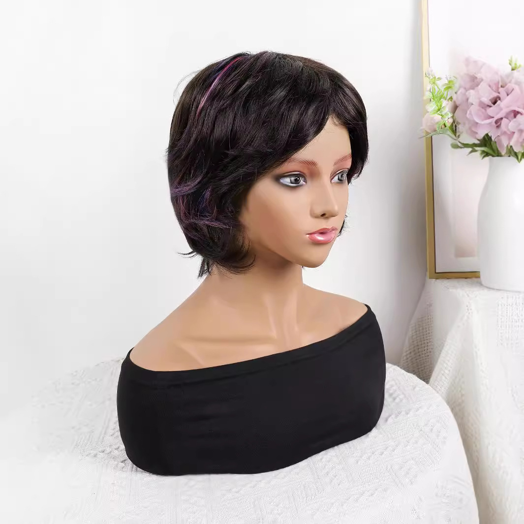 Fibra química al por mayor bob cabello pelucón mecánico pelucón cubierta de pelo