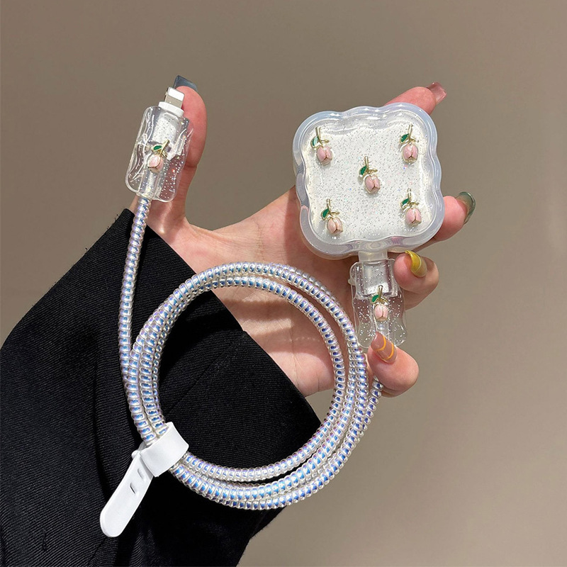 The Glue-Coated Protective Cover for Apple 17Pro Max 40W Charger Is Suitable for Iphone17 Data Cable
